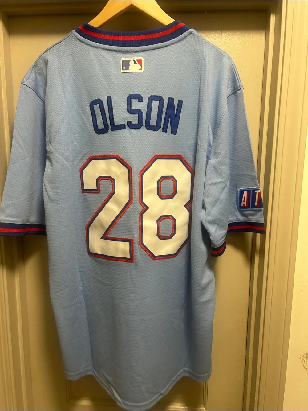 Atlanta Braves City Connect Olson #28 Light Blue Jersey